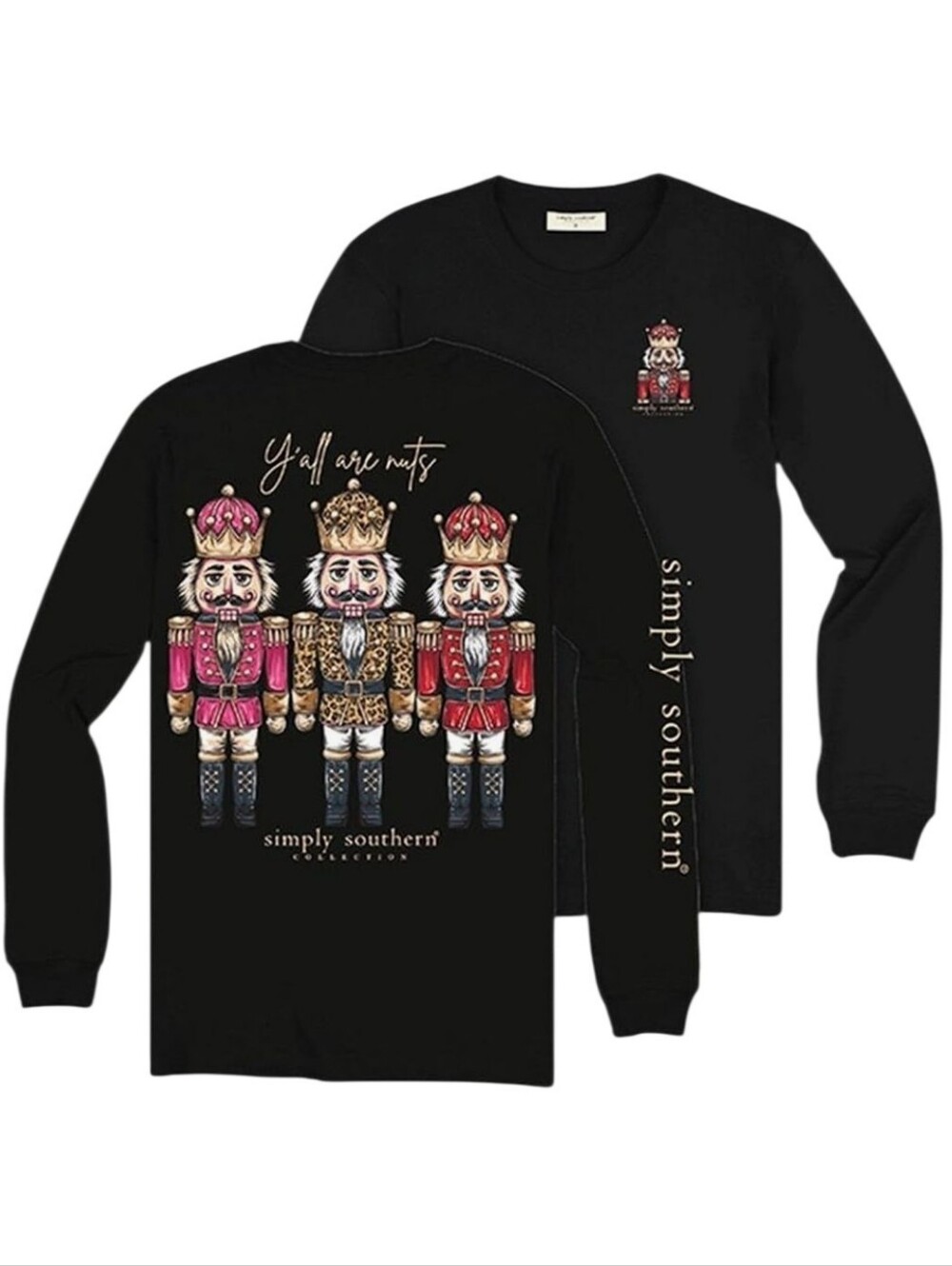 NWT Simply Southern 'Y'all Are Nuts' Holiday Nutcracker Longsleeve